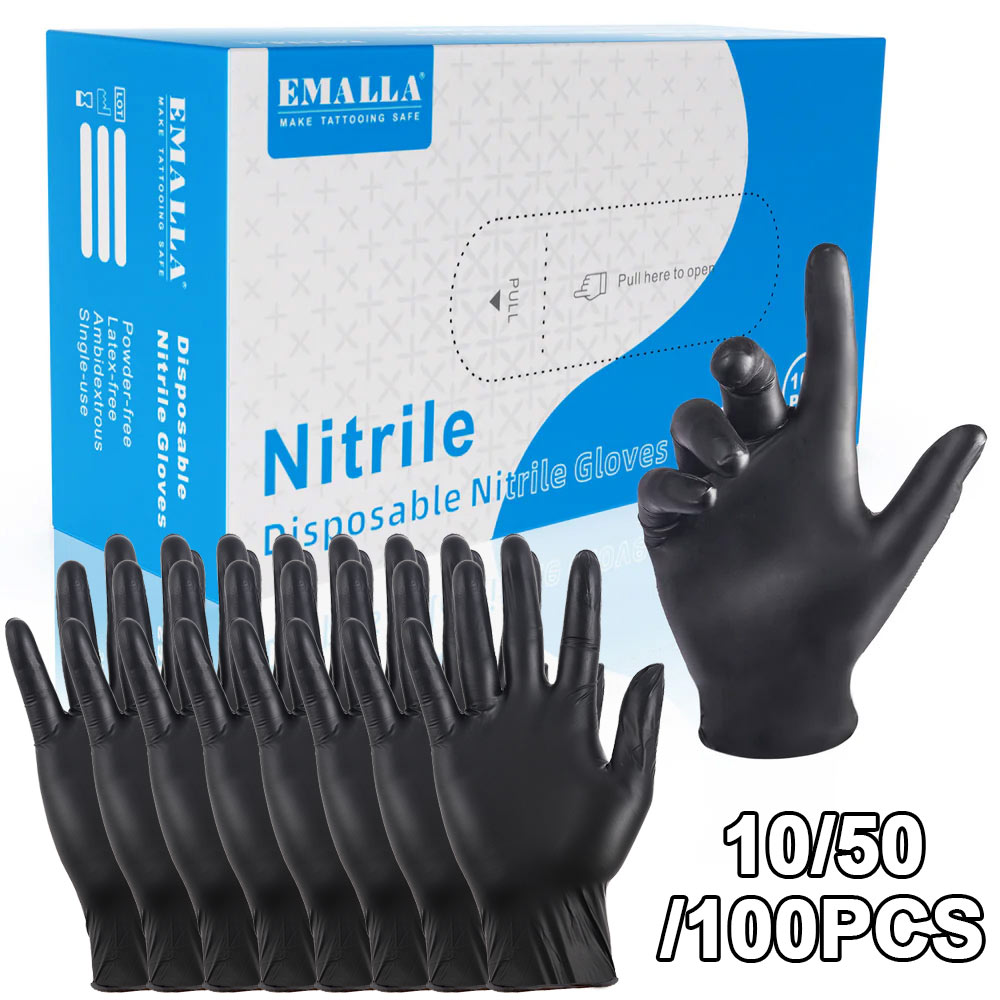 Disposable Gloves Nitrile - 100/50/10PCS Wegwerp Nitril Tattoo Handschoenen S/M/L/XL