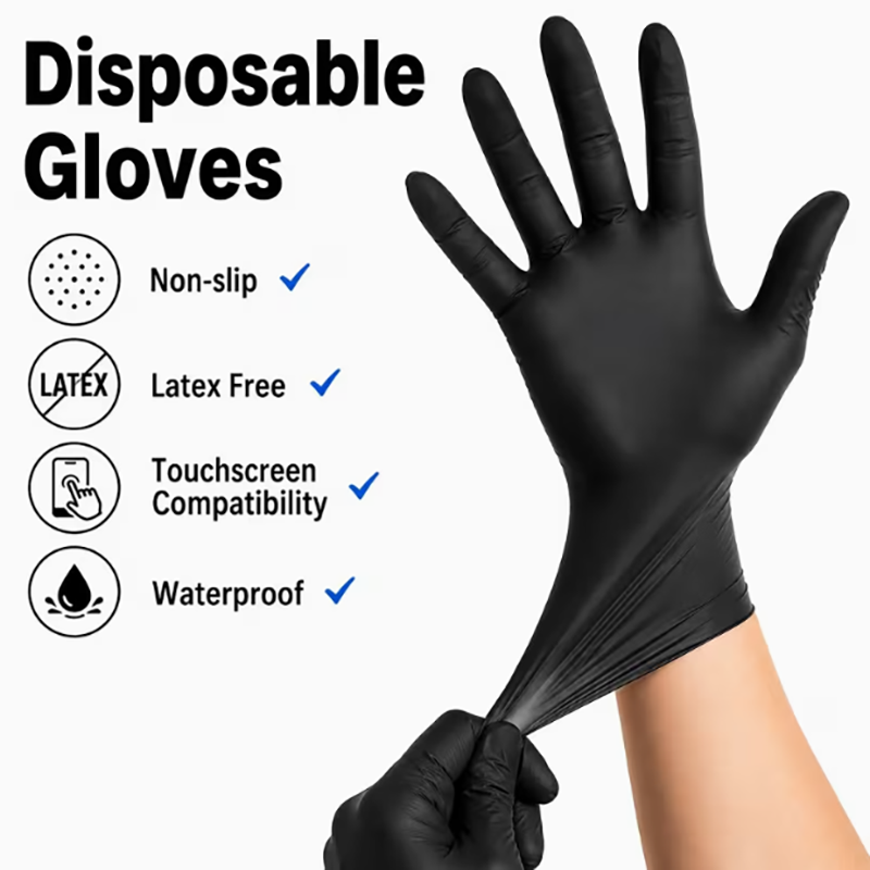 Disposable Gloves Nitrile - 10/50/100/200/400 wegwerp nitrilhandschoenen, geschikt voor voedselverwerking,