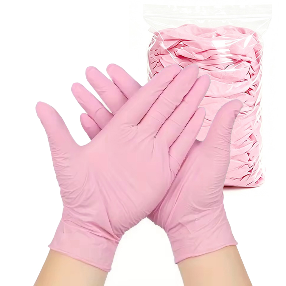 Disposable Gloves Nitrile - 50/100 STUKS Lichtroze Nitril Handschoenen Wegwerp