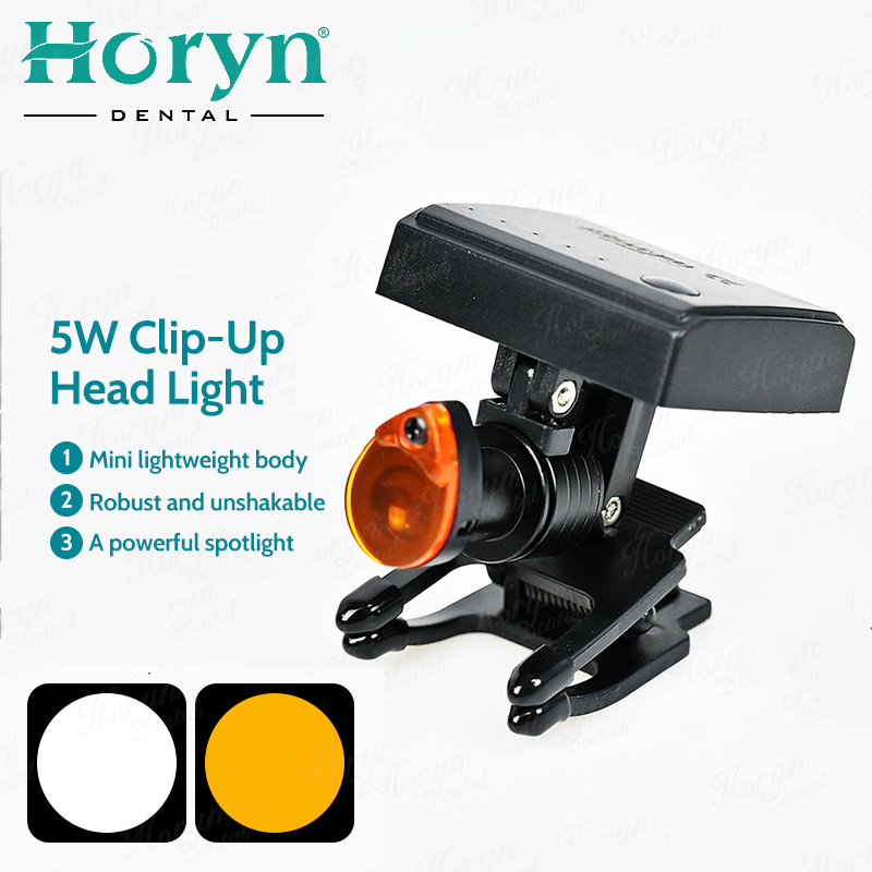 Medical Lab - Tandheelkundige 5W draadloze LED-koplamp met clip