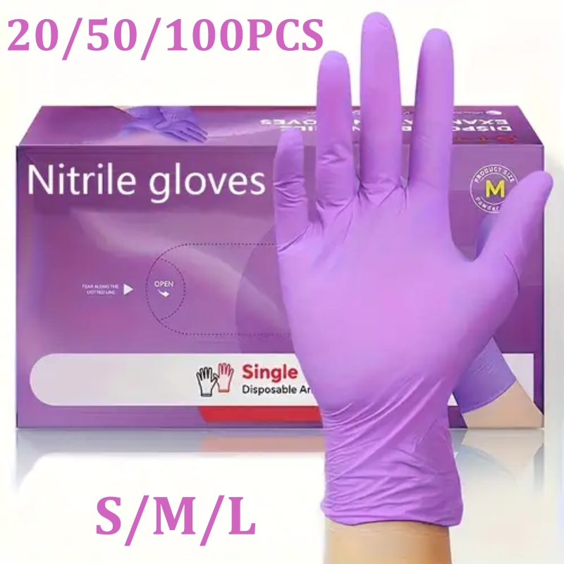 Disposable Gloves Nitrile - 50/100PCS Violet Nitril Handschoenen Wegwerp Paars