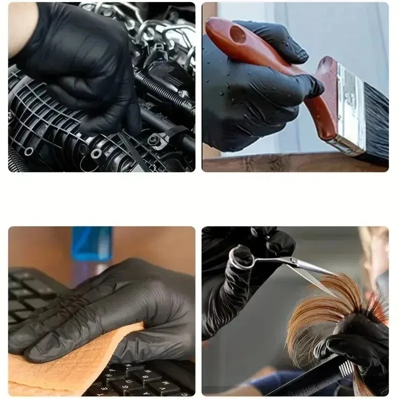 Zwarte wegwerphandschoenen uni - Disposable Gloves Nitrile recensie en prijs