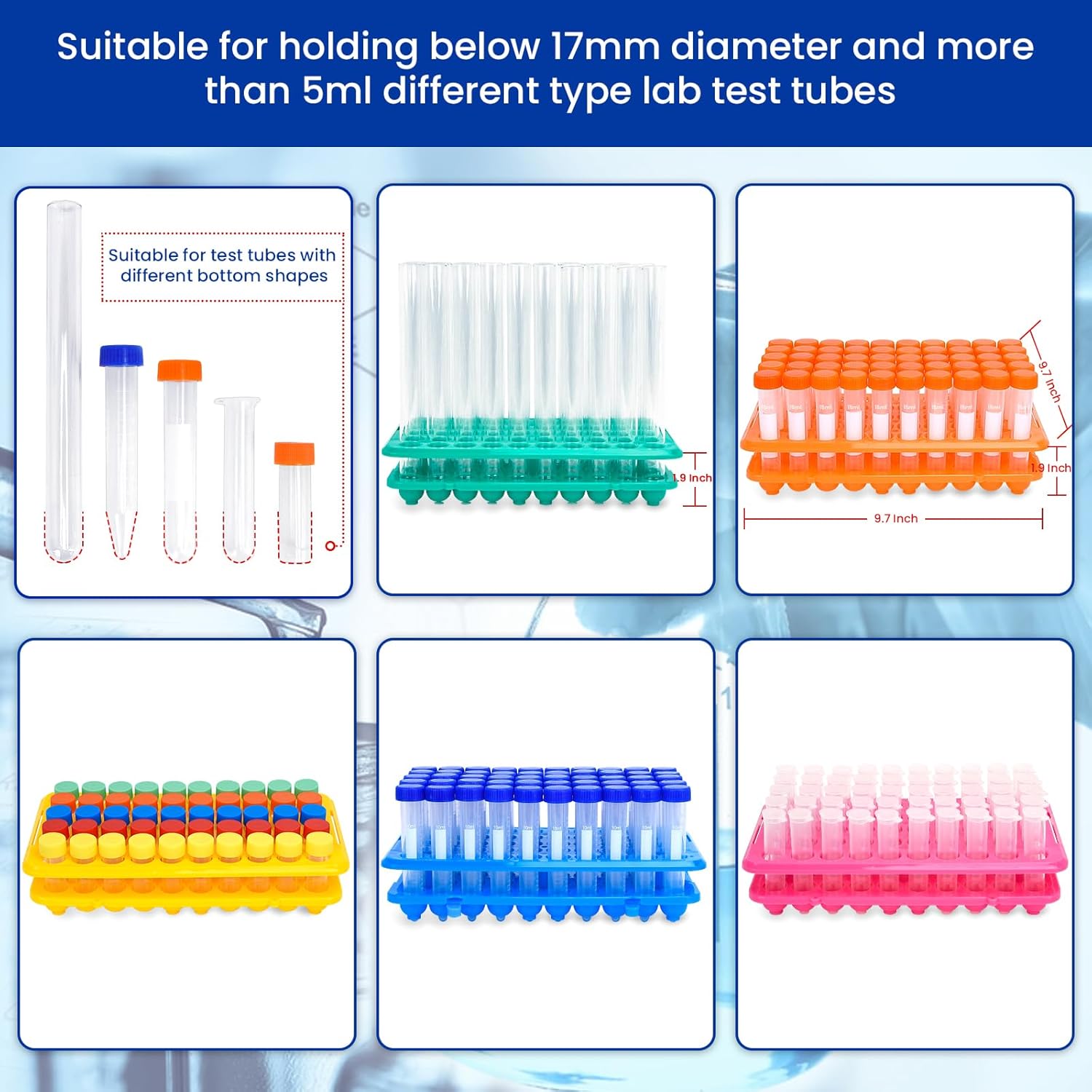 Plastic reageerbuisrek 50-gaat - Centrifuge Tube Rack recensie en prijs
