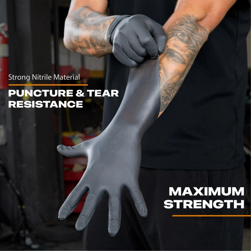 Zwarte zware nitril wegwerphan - Disposable Gloves Nitrile recensie en prijs