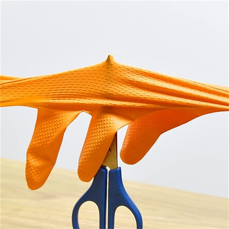 Zware oranje nitril handschoen - Disposable Gloves Nitrile recensie en prijs