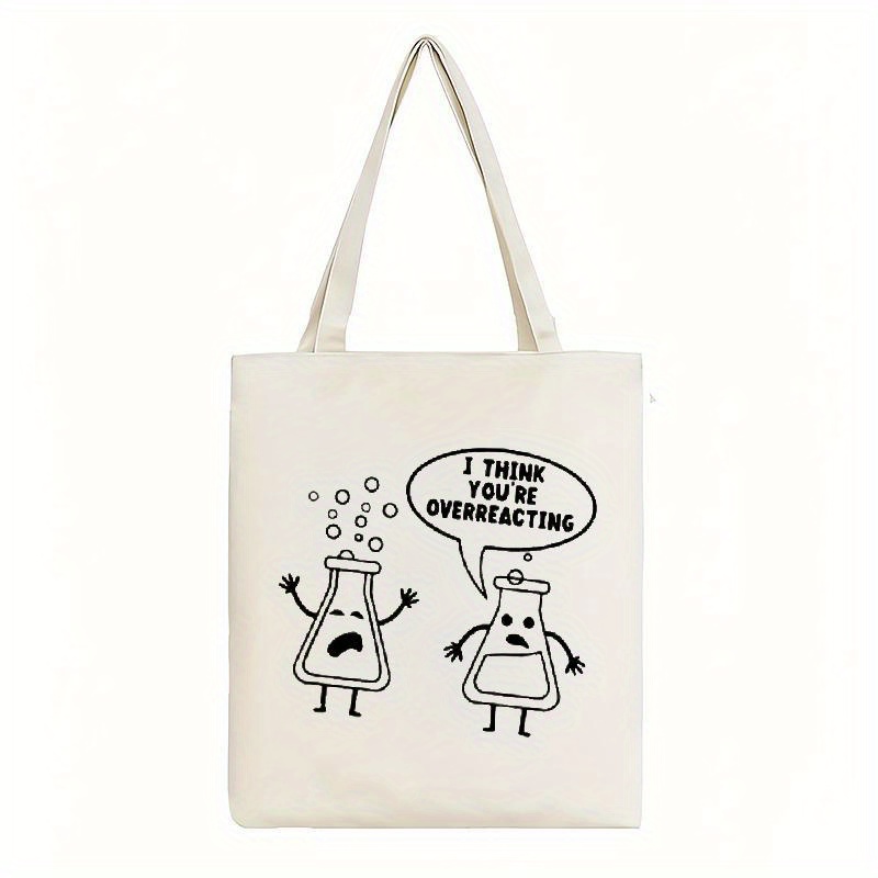 Witte canvas draagtas Cartoon  - Medical Lab Day recensie en prijs