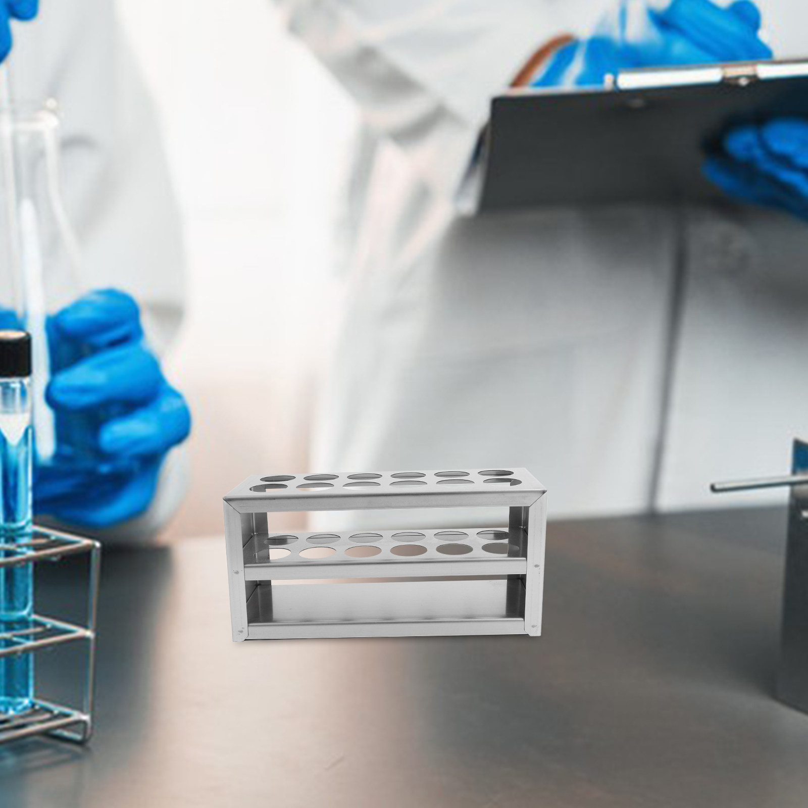 RVS buisrek met 12 vakken voor - Centrifuge Tube Rack recensie en prijs