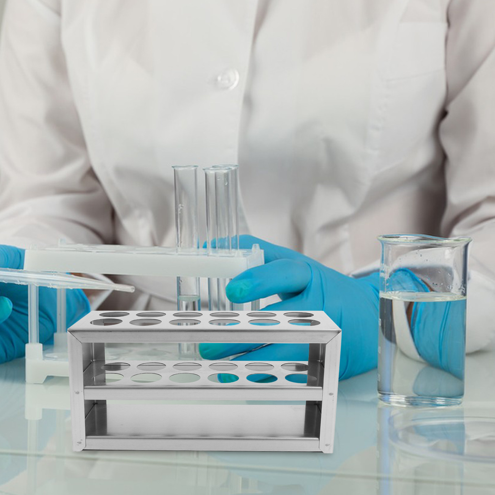 RVS buisrek met 12 vakken voor - Centrifuge Tube Rack recensie en prijs